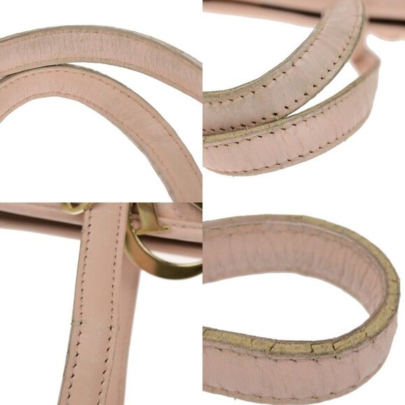 CHRISTIAN DIOR Panarea Cannage Shoulder Bag Coating Canvas Leather Pink 88YH016 - Picture 8 of 16